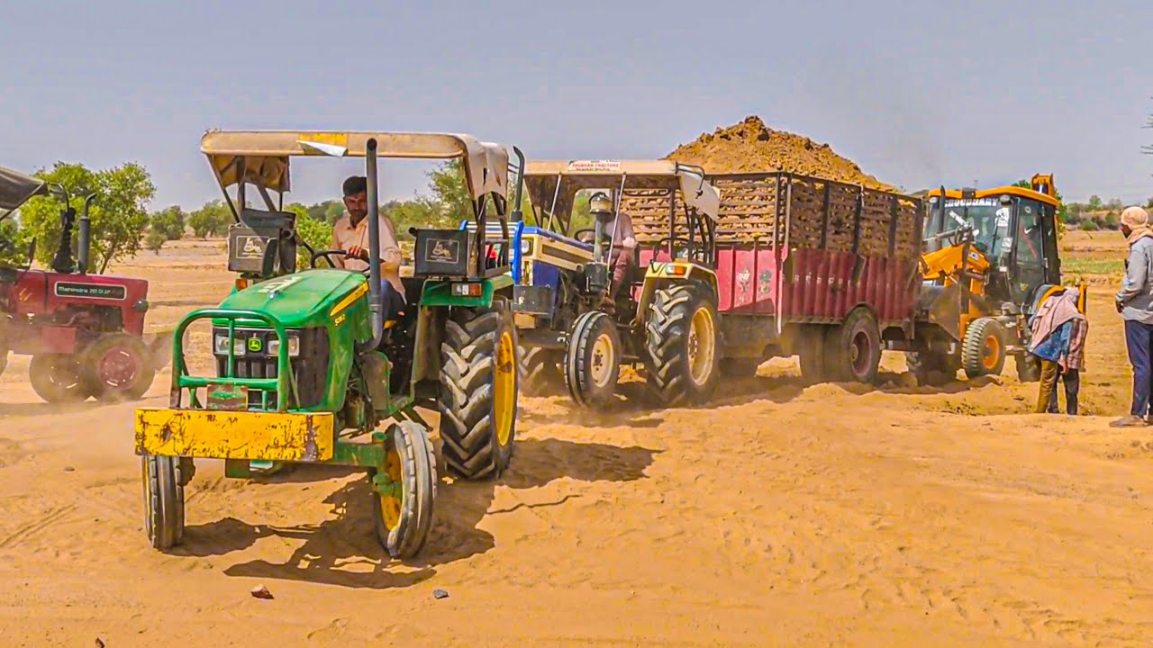 आज ये निकलनें का नाम ही नही ले रहा । Swaraj 744 XT Full Loaded Trolla Stunk And JCB Helped