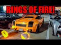 2000HP Lamborghini Shoots HUGE Flames at Car Meet! (Rings of Fire!)