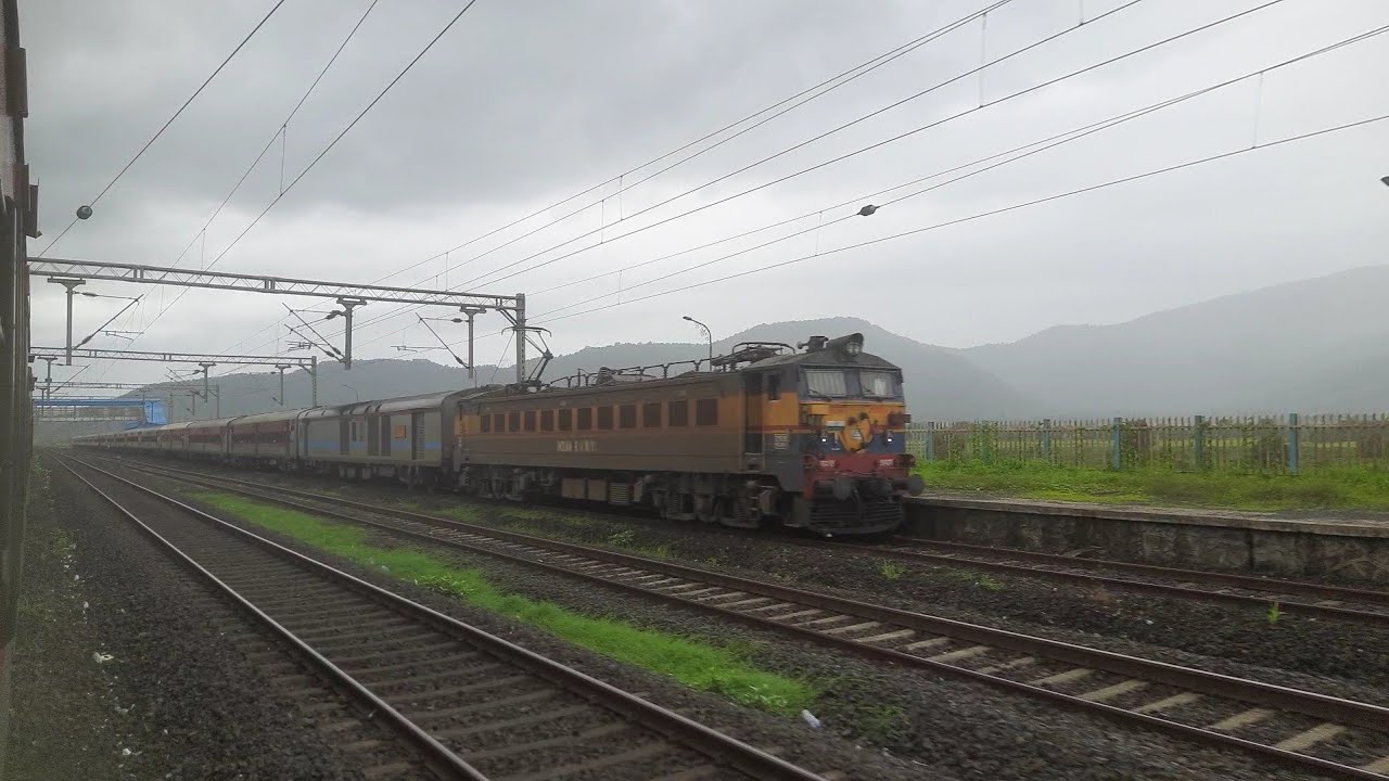 50104 Ratnagiri Diva Passenger Arriving Veer Railway Station Konkan 50104-ratnagiri-diva-passenger-arriving-veer-railway-station-konkan