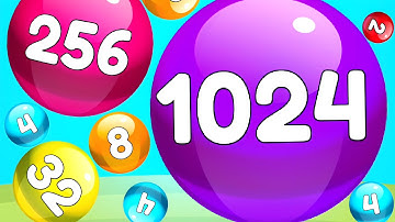 Ball Merge 2048 - Level Up Satisfying ASMR 3D Gameplay 2 ( Cube Arena 2048 )