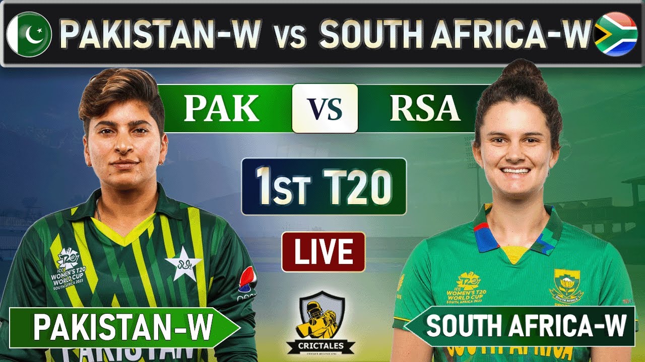 LIVE PAKISTAN vs SOUTH AFRICA 1st T2O live scores and commentary PAK W vs SA W 1st T20 LIVE