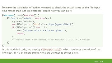How to Use jQuery to Validate Input File Fields in Forms
