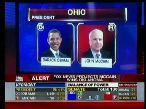 Barack Obama took: Massachusetts, Maryland, Illinois, DC, Connecticut, Maine, New Jersey, Delaware John McCain took: Oklahoma Too close to call: N. Carolina, Ohio, Virginia, Georgia, Indiana, Florida, Missouri, Pennsylvania