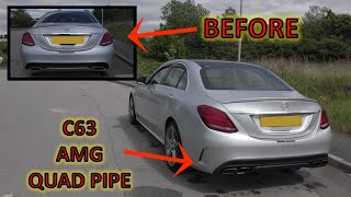 Installing A C63 Quad Pipe Diffuser To My 2016 Mercedes Benz W205 C Class: Part 3