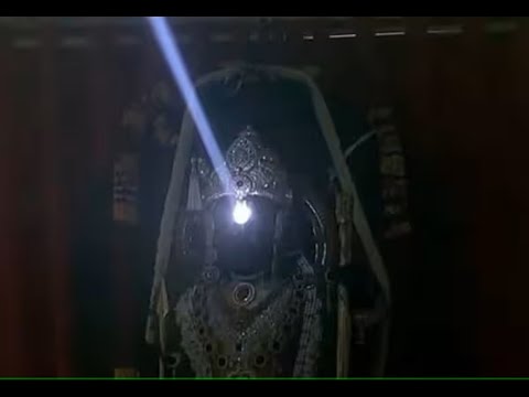 The sunlight falling on Rama's forehead in Ayodhya