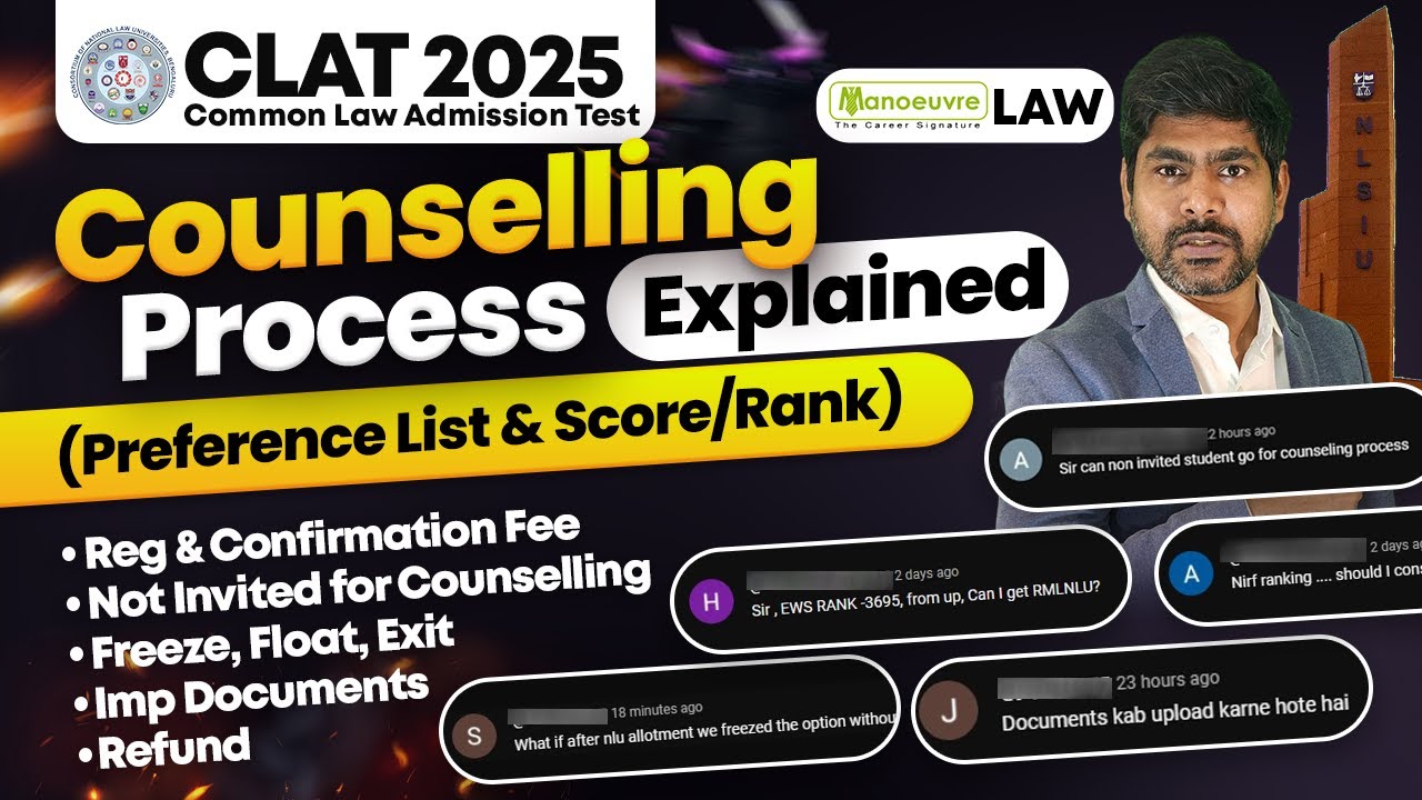 CLAT 2025 Counselling Process | Step By Step Guide | Important Dates ...