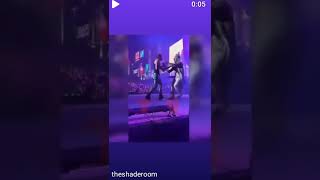 one of the security guards pushed him off the stage