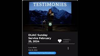 Feb. 25, 2024 Testimonies at DLAIC Sunday Service