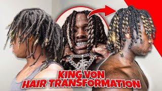 COMPLETE LOC TRANSFORMATION 😳 * I TRIED KING VON HAIRSTYLE 🔥