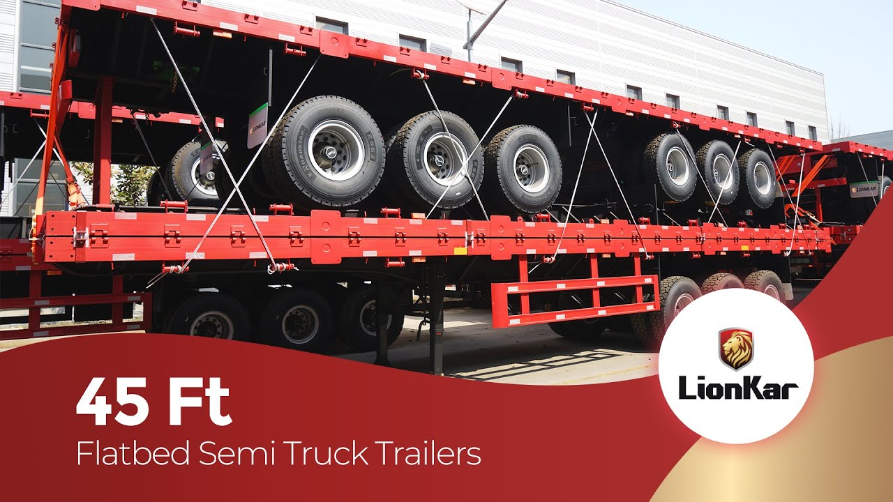 40ft 45ft Flatbed Semi Truck Trailers For Sale