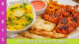 Peri Peri Chicken Platter With Rice, Naan & Fries Recipe in Urdu Hindi - RKK screenshot 3