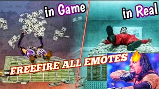 FreeFire All Emotes In Real Life 2020 🔥 || ORIGIN OF FREE FIRE EMOTES 💃