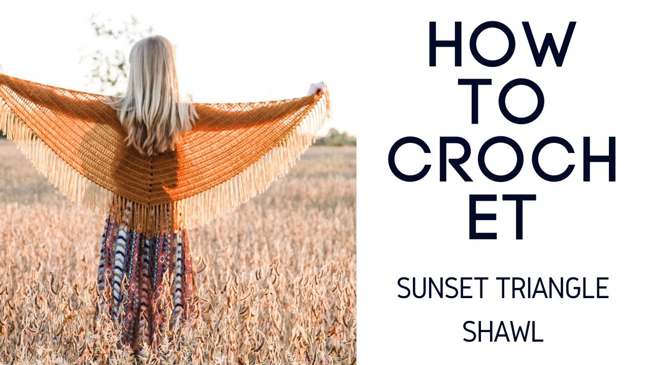 Easy Free Crochet Shawl Pattern - Boho Sunset Shawl 