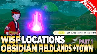 Every Wisp Location in Obsidian Fieldlands & Jubilife Village - Pokemon Legends Arceus