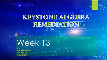 Keystone Algebra 1 Remediation - Week 13 Practice Video