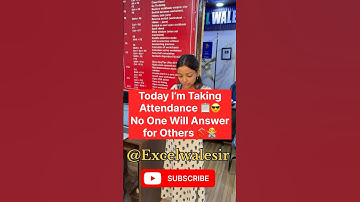 Today I’m Taking Attendance 📋😎 | No One Will Answer for Others 🚫🙅 #exceltraining
