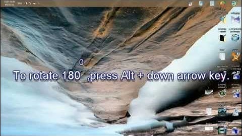how to flip/rotate screen of a PC/laptop on windows 8/windows7/vista
