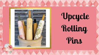 UP-CYCLED ROLLING PINS into Spring Home Decor using Thrift Store finds and a Mystery item  Display