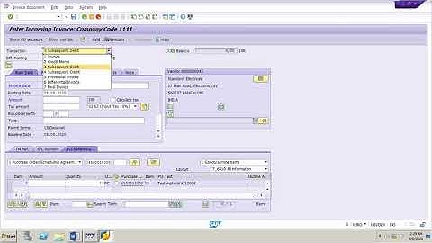 SAP MM Invoice verification Section A Overview of Subsequent Debit/Credit