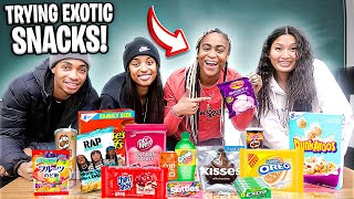 TRYING EXOTIC SNACKS FOR THE FIRST TIME! 😋 **mouth watering**