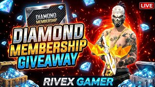 FREE FIRE MAX DIAMOND + MEMBERSHIP GIVEAWAY 💎🎁 | RIVEX GAMER.