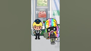 Rainbow Haired Girl Chased by Policeman😤🤣 #tocaboca #tocalifeworld #shorts #fyp