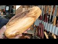 wood turning olive wood vase