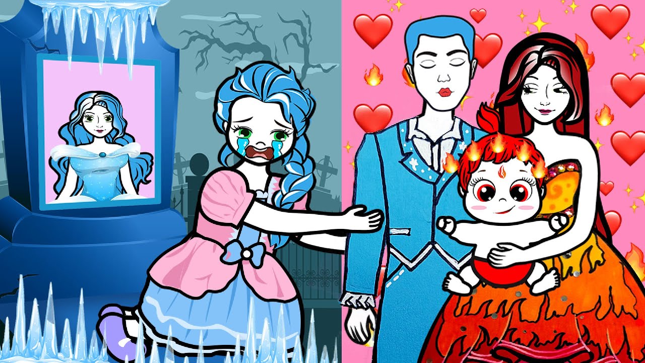 Paper Dolls Dress Up - Ice And Her Little Sister - Barbie Story & Crafts