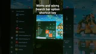 # win+s and win+q search bar option shortcut key #