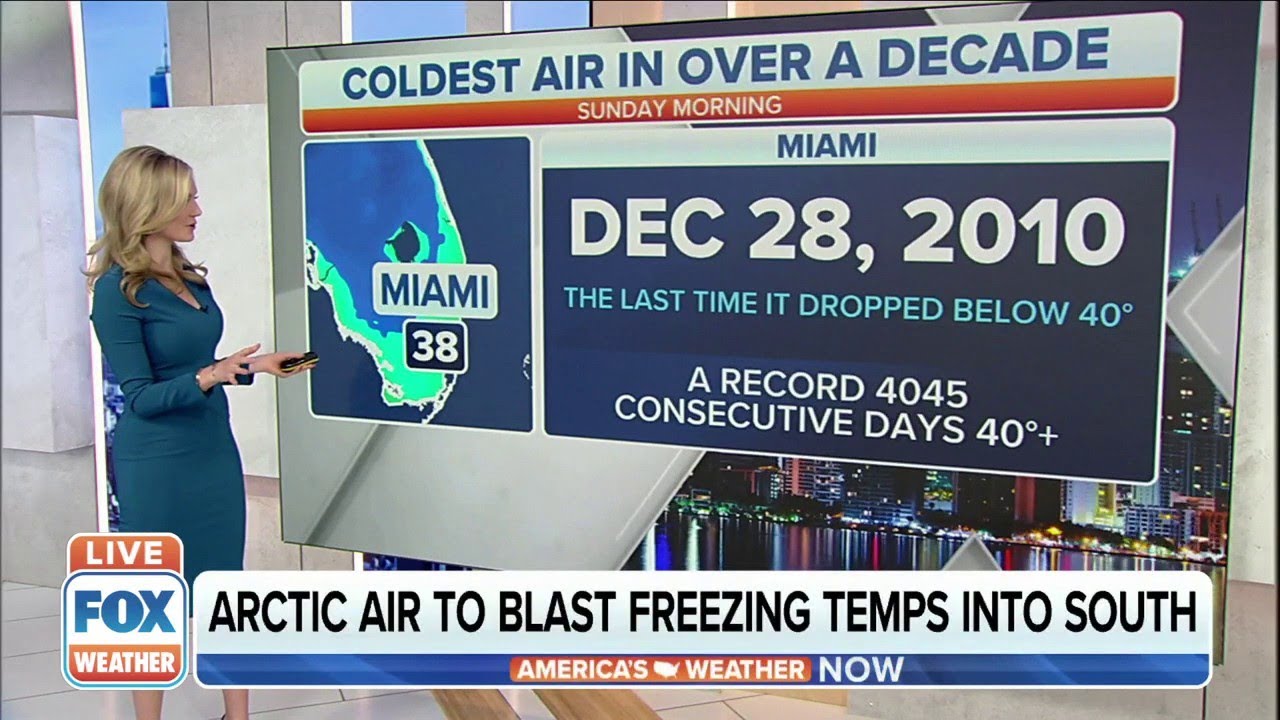 Coldest Air In Over A Decade To Hit Miami, Florida - YouTube