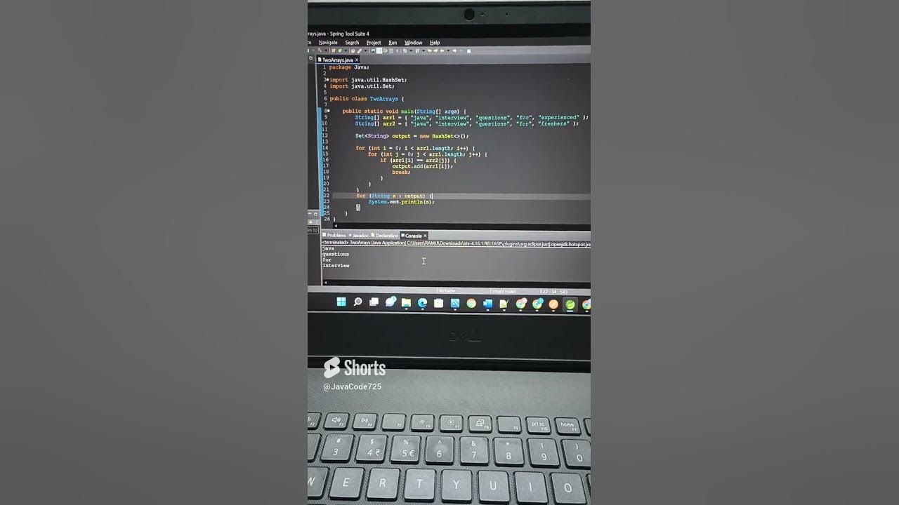Java Program to find common elements from two arrays - YouTube