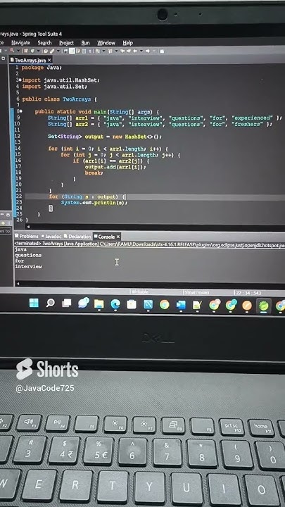 Java Program to find common elements from two arrays - YouTube