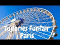 4K |Tuileries Garden | NIGHT WALKING THROUGH THE AMUSEMENT PARK IN PARIS