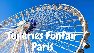 4K |Tuileries Garden | NIGHT WALKING THROUGH THE AMUSEMENT PARK IN PARIS