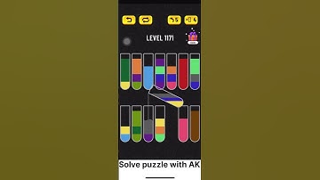 Water sort puzzle level 1171 #puzzle #trendingpuzzles #hardpuzzles #games #gaming #watersortpuzzle