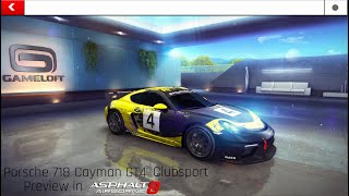 A high-end c class car, the #porsche 718 cayman gt4 clubsport, has
arrived to #asphalt8. watch this preview by r normanwang03 and play
it's festival e...
