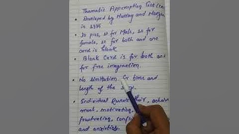 Thematic Apperception Test (TAT)