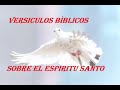 VERSÍCULOS BÍBLICOS SOBRE EL ESPÍRITU SANTO