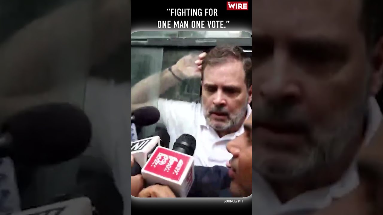 Rahul Gandhi Detained During Opposition March To EC Says Fight Save Constitution 
