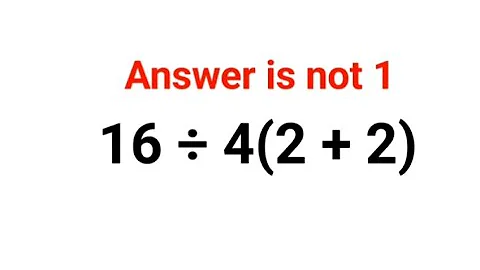 16÷4(2+2) The answer is not 1. Many got it wrong!  Ukraine Math Test #math #percentages #ukraine