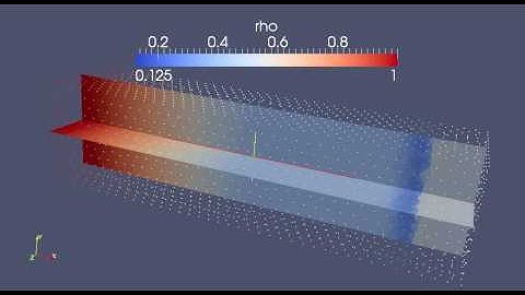 3D shock tube with shock reflection