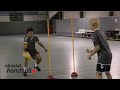 Handball pass training for two players