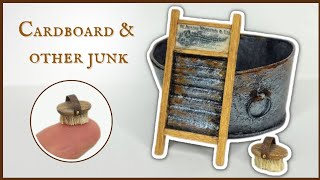 DIY miniature Washboard, Scrub Brush & 