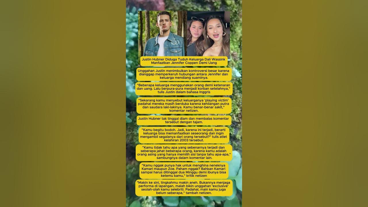 Justin Hubner Diduga Tuduh Keluarga Dali Wassink Manfaatkan Jennifer Coppen Demi Uang #fypyoutube Justin Hubner Diduga Tuduh Keluarga Dali Wassink Manfaatkan Jennifer Coppen Demi Uang #fypyoutube