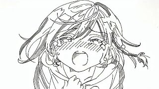 泣いている女の子 イラスト 描いてみた Youtube