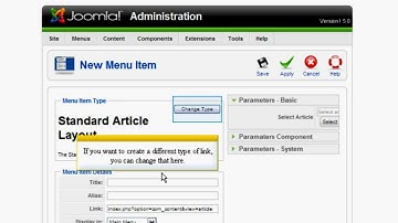 Joomla 1.5 Add Menu Item - Internal