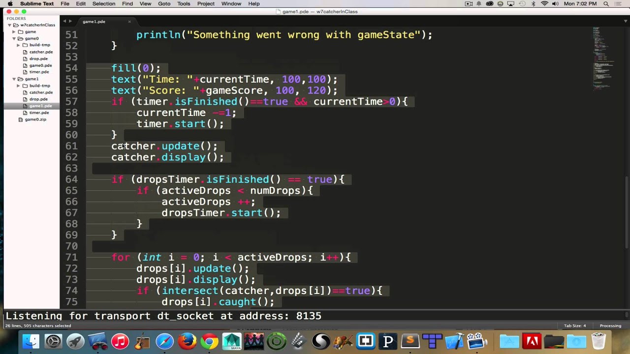 programming game states - catcher game part 2 - YouTube