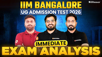 IIM Bangalore UG Admission Test 2026 | Immediate Exam Analysis | Supergrads IPMAT