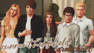 carmichael family ✧ the sims 3: current household #1