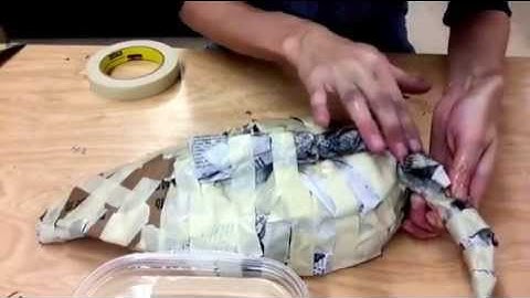 Paper mâché masks step 3